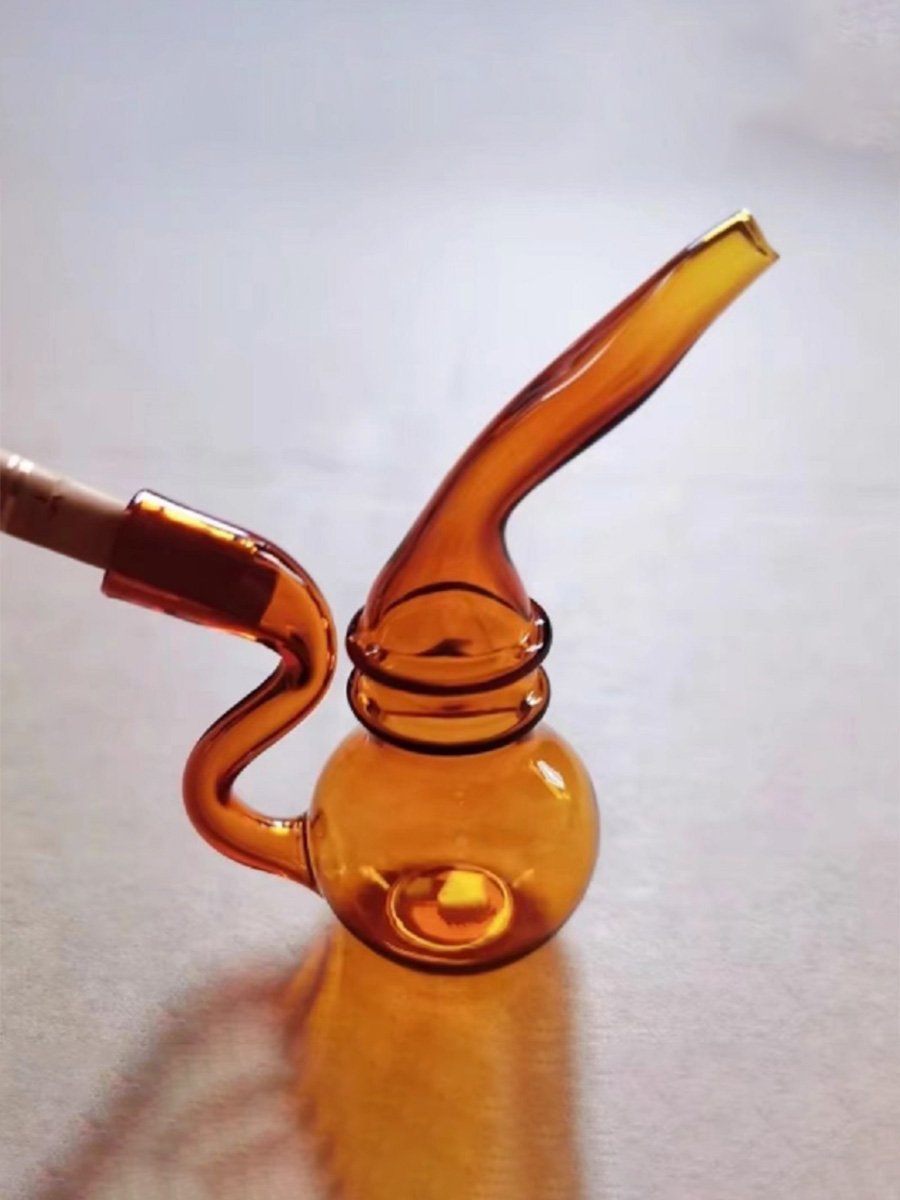 Camel-hued Glass Blunt Bubbler Bong, 2 image Camel-hued Glass Blunt Bubbler Bong, 2 image
