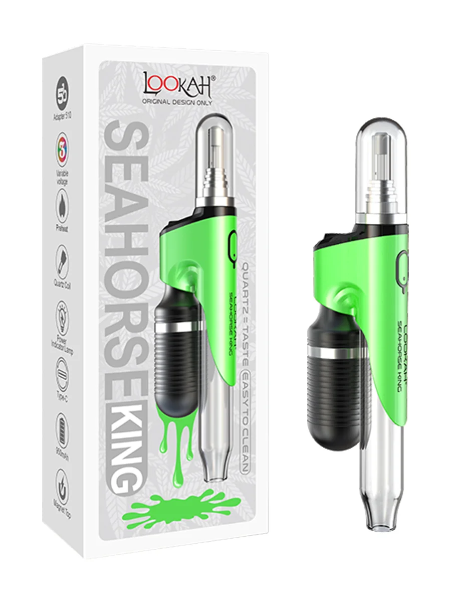 LOOKAH DAB PEN  Seahorse King  Electric Nectar Collector -Green