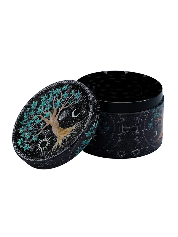 63MM 4 Piece Tree of Life Metal Herb Grinder Model A, 2 image 63MM 4 Piece Tree of Life Metal Herb Grinder Model A, 2 image