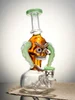 Lookah Rig 8" Mini Cool Tyrannosaurus Rex Skull Dab Rig, Colors: Green, 4 image
