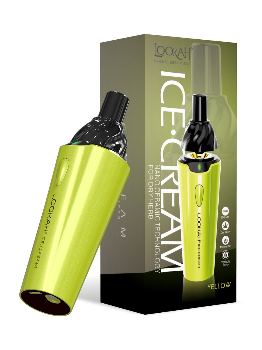 LOOKAH Ice Cream Dry Herb Vaporizer, Color: Yellow, 5 image