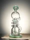 Lookah Bong 10" Recycler Inline Perc Water Pipe, Colors: Green