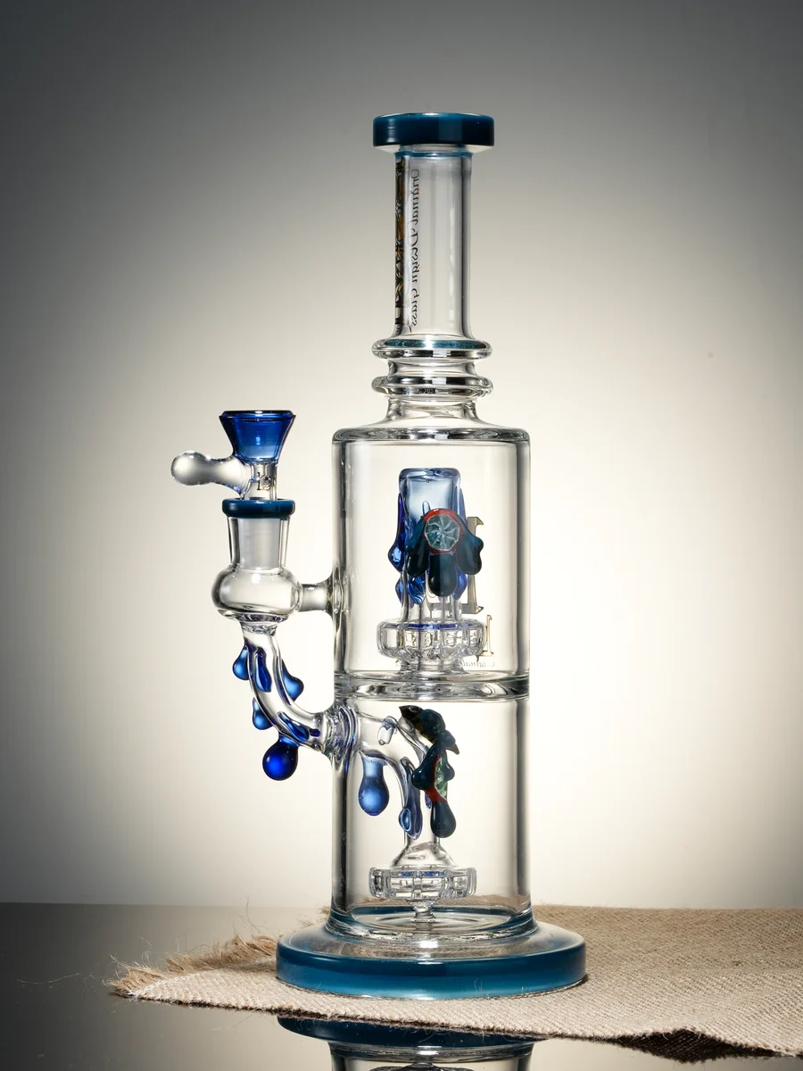 Lookah Bong 13" Percolator Funny Juice  Water Pipe - Blue, Colors: Blue, 3 image Lookah Bong 13" Percolator Funny Juice  Water Pipe - Blue, Colors: Blue, 3 image