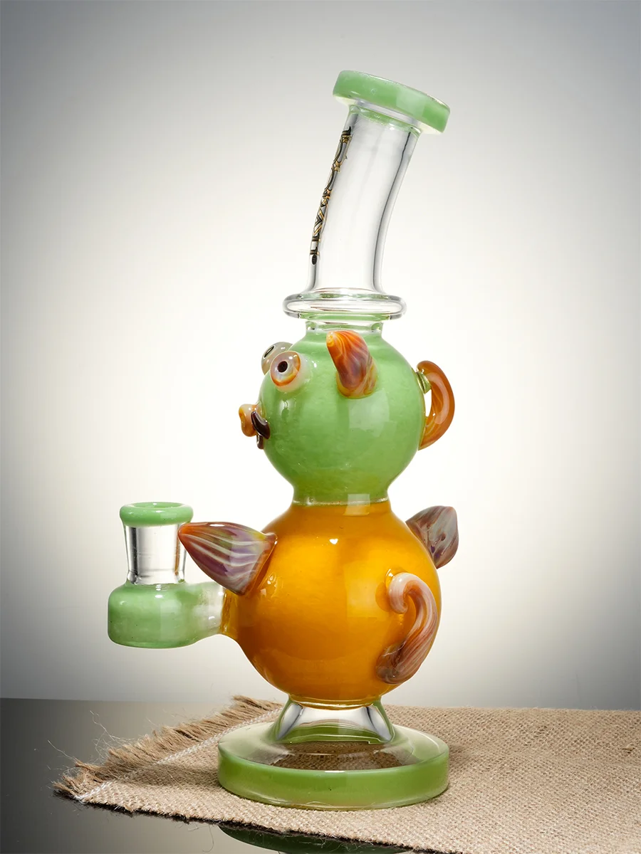 Green  Cute Double Piggy Dab Rig6