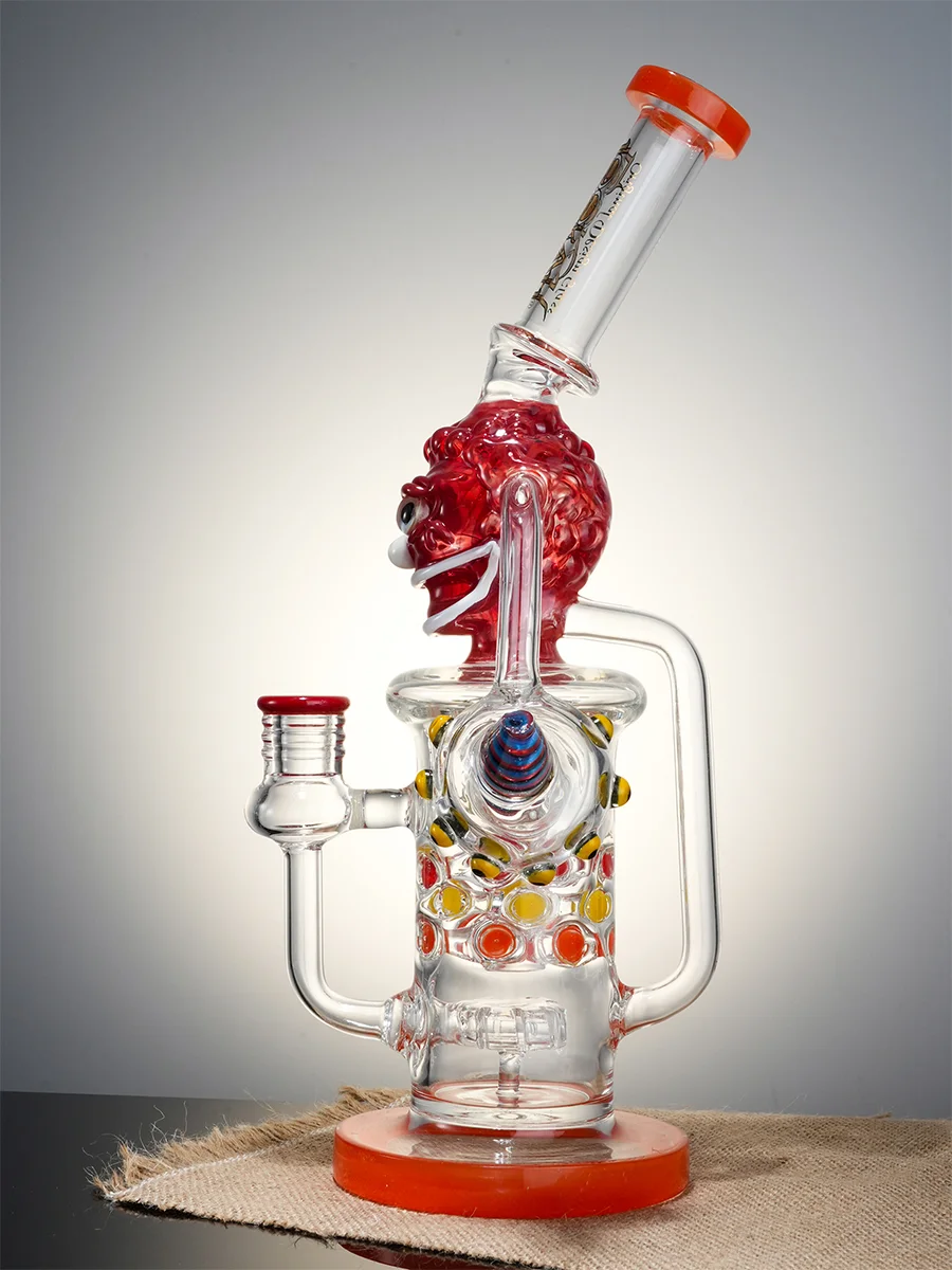 13.5" Cool Weird Skull Glass Water Pipe8 13.5" Cool Weird Skull Glass Water Pipe8
