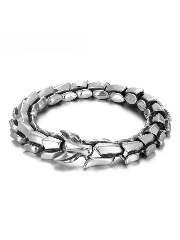 Dragon Backbone Bracelet, Color: Silver, Size: 19CM