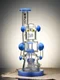Lookah Bong 12" Robotic Glass Recycler  Water Pipe, Colors: Blue