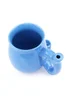 Ceramic Smoking Pipe Mug Coffee Cup Blue