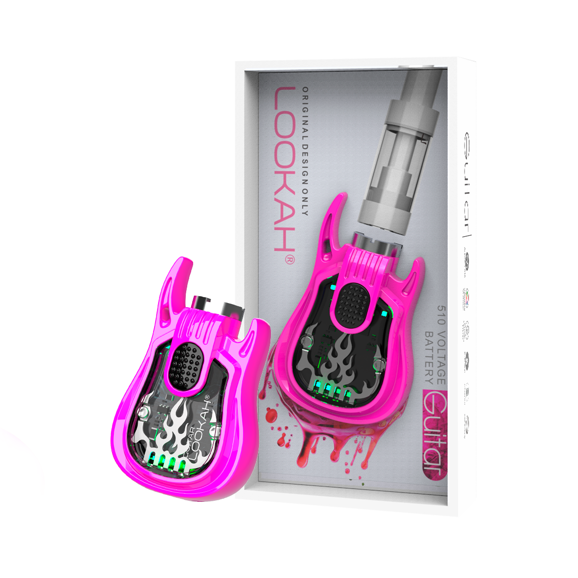 lookah guitar 510 thread vape battery