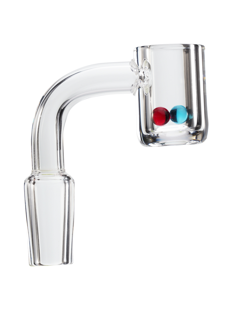 14MM Male 90 Degree Short Quartz Banger Kit with Terp Pearls – $18.99