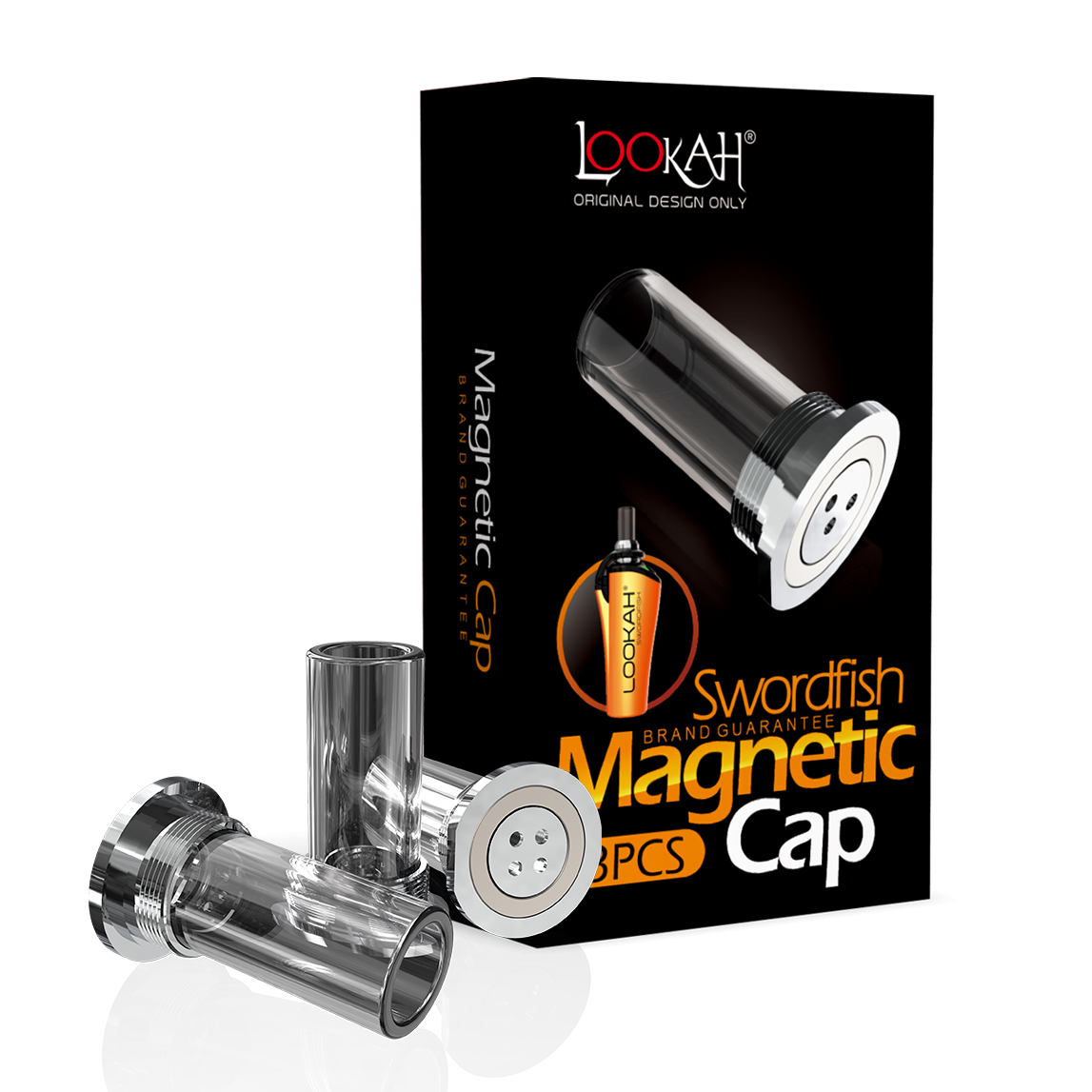 3PCS Lookah Swordfish Magnetic Glass Mouthpieces Caps Replacement