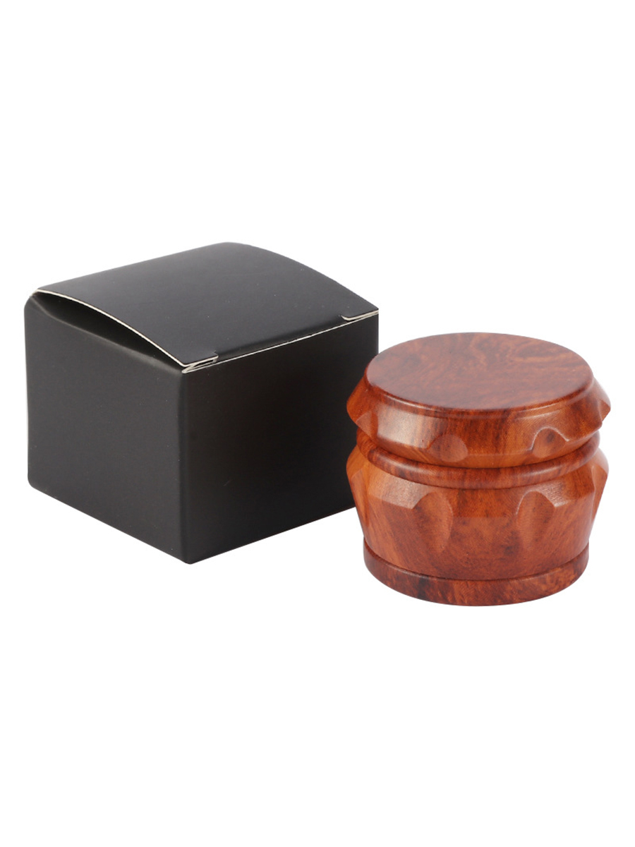 4-Ply Wood Gumwood Zinc Alloy Drums Herb Grinder For Sale