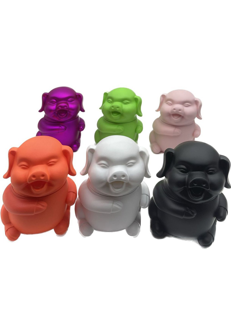 Adorable Little Pig Zinc Alloy Grinder - Cute and Functional