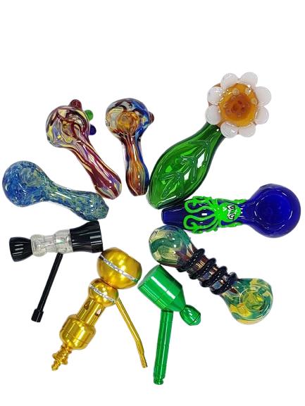 9PCS Glass Pipe and Metal Smoking Pipes Kits for Sale