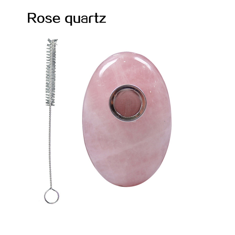 Oval Crystal Quartz Pipe For Sale