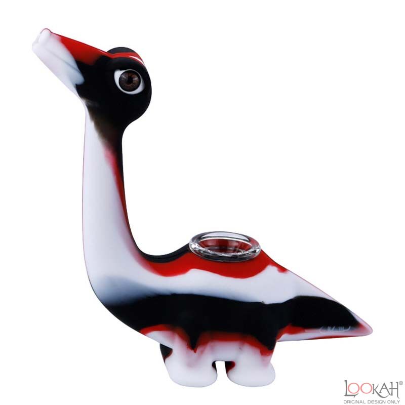 Dinosaur Pipe 5 inch Silicone Water Smoke Bubbler - Siliclab