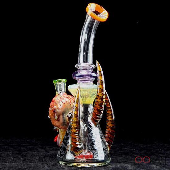 Electric E-Nail Dab Kit With Glass Dab Rig [Vintage Long Bong] - Mr. Purple  - Glass Water Pipes, Bongs, RAW Cones/Papers, And Much More